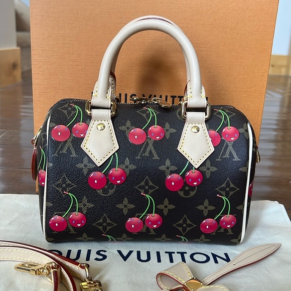 Louis Vuitton Murakami Cherry Monogram Speedy 20 🍒 NEW - Picture 7 of 16